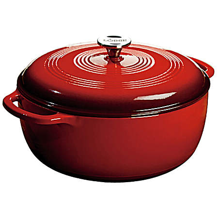 7.5 qt Red Enamel Dutch Oven