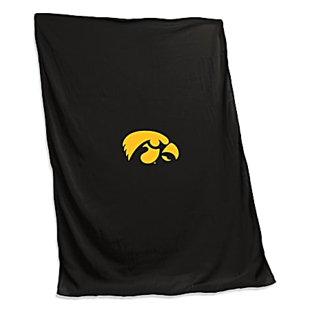 Iowa Hawkeyes Black Sweatshirt Blanket
