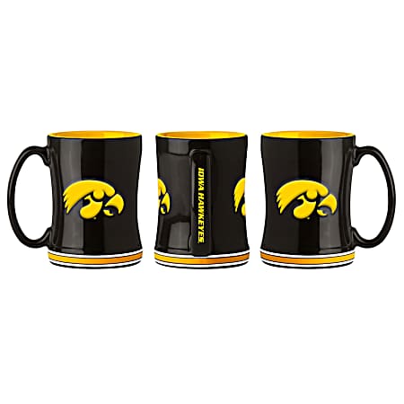 Iowa Hawkeyes 14 oz Sculpted Relief Mug