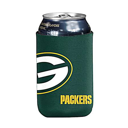 Green Bay Packers Oversized Logo Flat Can Cooler