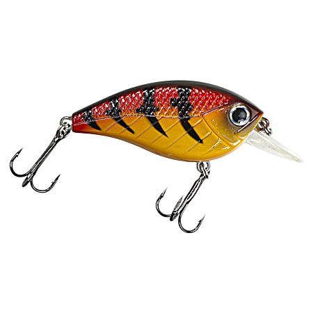 Red Hot Impact Jolt Flat Sided Squarebill Crankbait