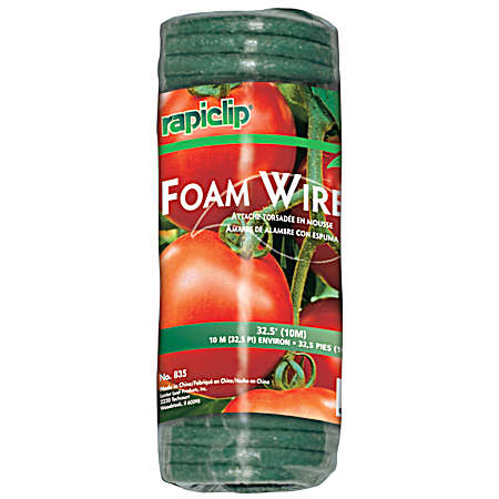 32.5 ft Green Foam Wire Tie