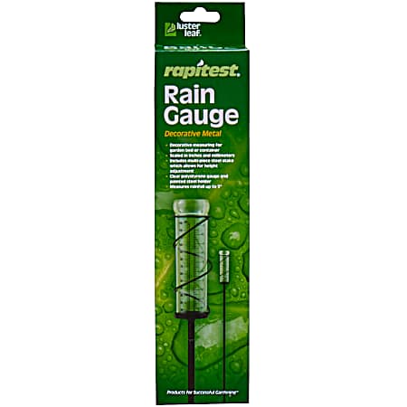 Rapitest Decorative Spiral Metal Rain Gauge w/ Stake