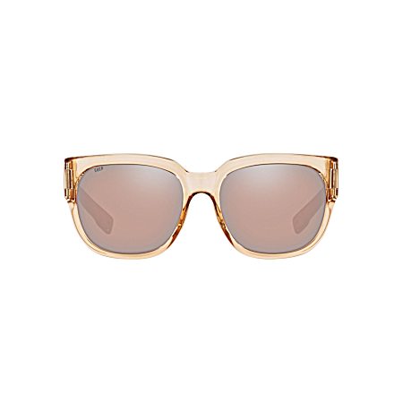 Adult Waterwoman Shiny Blonde Crystal Mirror 580P Polarized Sunglasses