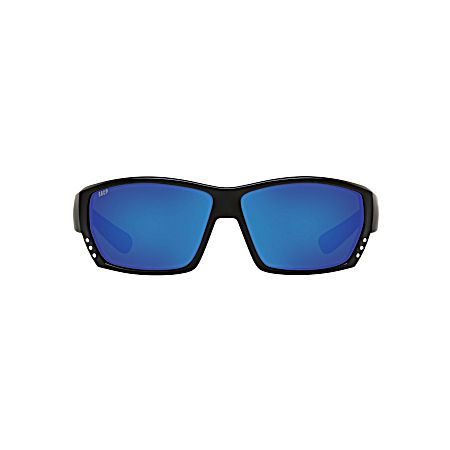 Adult Tuna Alley Matte Black 2.50 C-Mate Blue Mirror Lens Sunglasses