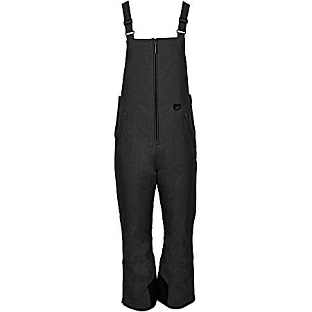Men's Arctic Quest Black Polyester Winter Ski Bibs