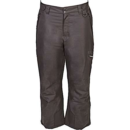 Men's Arctic Quest Black Polyester Winter Ski Pants