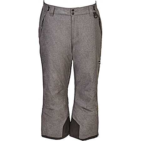 Men's Arctic Quest Heather Grey Polyester Winter Ski Pants