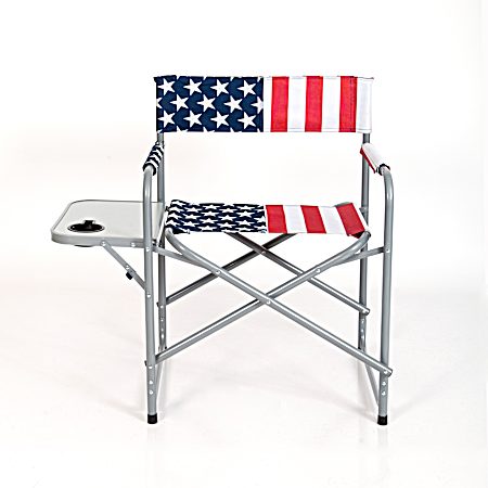 Patriotic Steel Director's Chair