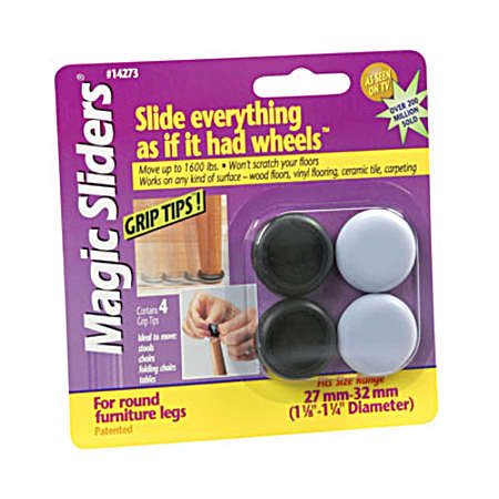 Magic Sliders 4 Pk. Round Grip Tips