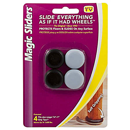 Round Self Gripping Sliders - 4 Pk.
