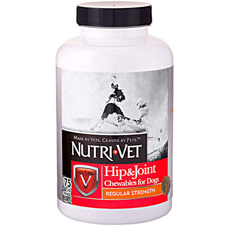 Regular Strength Hip & Joint Chewables for Dogs - 75 Ct
