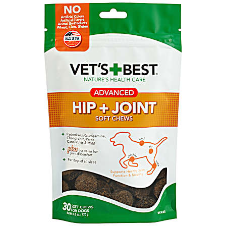 Hip & Joint Soft Chews for Dogs - 30 Ct