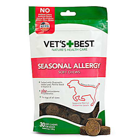 Seasonal Allergy Soft Chews for Dogs - 30 Ct