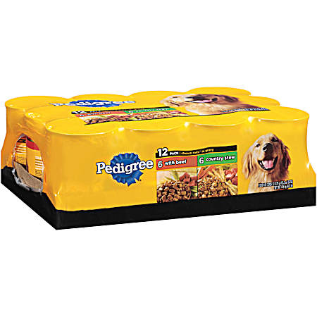 Adult Choice Cuts Beef & Stew Variety Pack Wet Dog Food - 12 pk