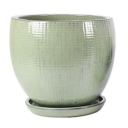 Linen Green Bois Planter