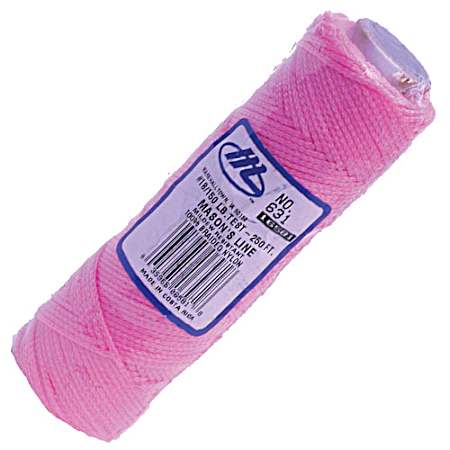 Braided Nylon Masons Line 250 Ft. Pink
