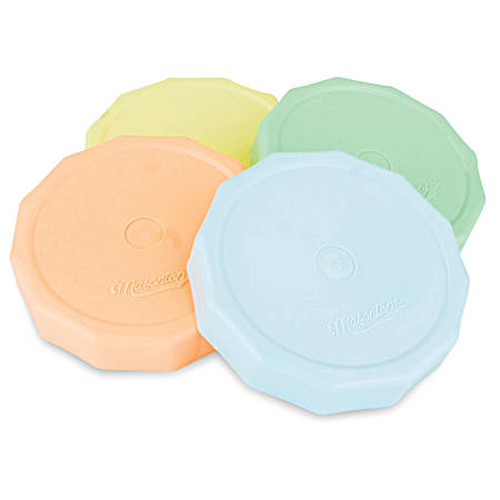 Pastel Tough Top Airtight Wide Mouth Lids - 4 Pk
