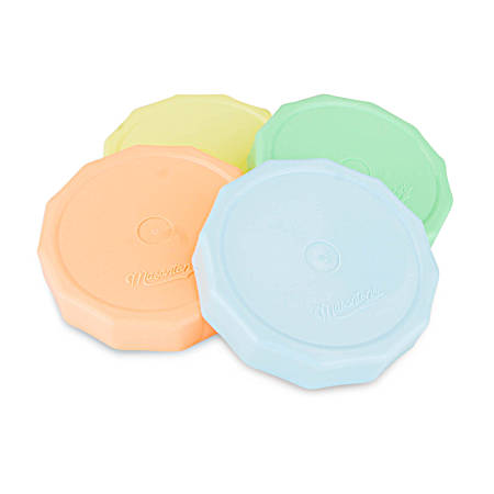 Pastel Tough Top Airtight Regular Mouth Lids - 4 Pk
