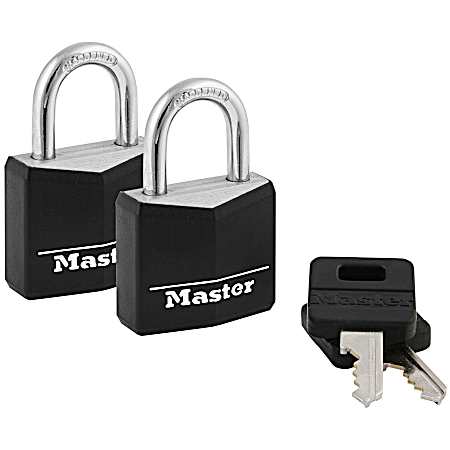 2 Pk. Covered Solid Body Padlocks