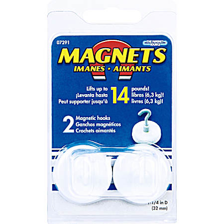White Magnetic Hooks - Large