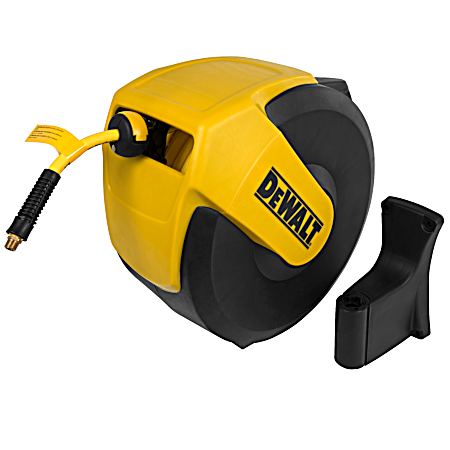 Enclosed Hose Reel w/ 3/8 in Yellow Premium Hybrid Air Hose