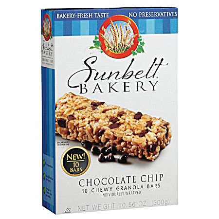 Chocolate Chip Chewy Granola Bars - 10 Pk