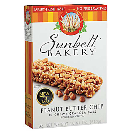 Peanut Butter Chip Chewy Granola Bars - 10 Pk