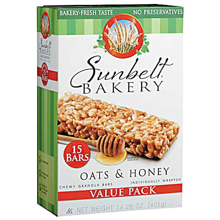 Oats & Honey Chewy Granola Bars - 15 Pk