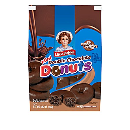 Double Chocolate 8.62 oz Bagged Mini Donuts