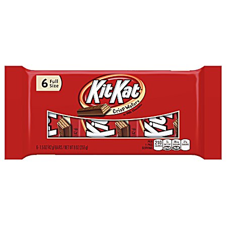 1.5 oz Milk Chocolate & Crispy Wafers Candy Bar - 6 Pk