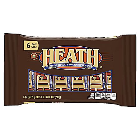 1.4 oz Milk Chocolate & Toffee Candy Bar - 6 Pk
