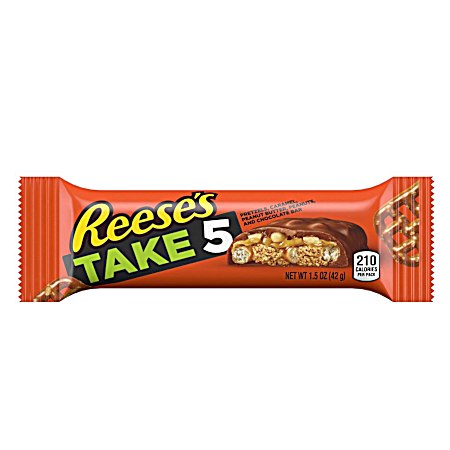1.5 oz Milk Chocolate, Pretzels, Peanut Butter, Peanuts & Caramel Candy Bar