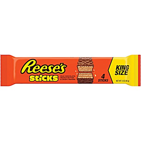 3 oz King Size Milk Chocolate, Peanut Butter & Crispy Wafers Candy Bar`