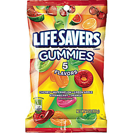 7 oz Five Flavors Gummies Candy
