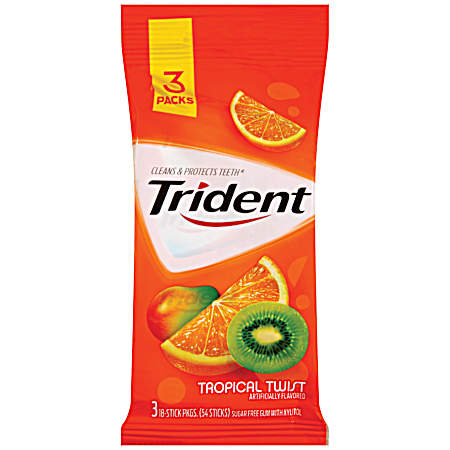 Tropical Twist Flavor Gum - 3 Pk