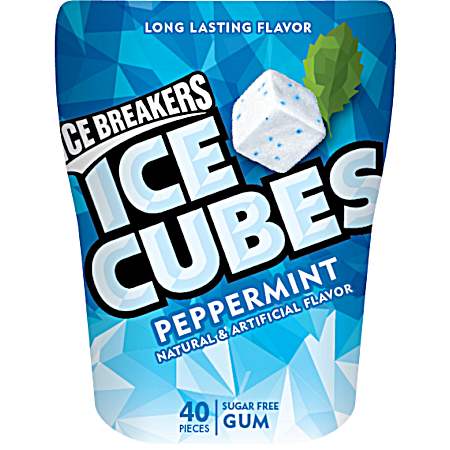 3.24 oz Peppermint 40 PC Ice Cubes Gum in a Bottle
