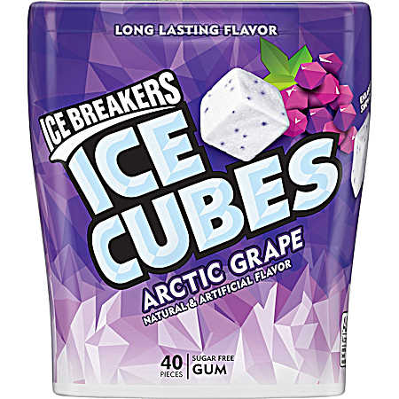 3.24 oz Arctic Grape 40 PC Ice Cubes Gum in a Bottle