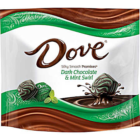 Silky Smooth Promises 7.61 oz Dark Chocolate & Mint Swirl Candy Squares