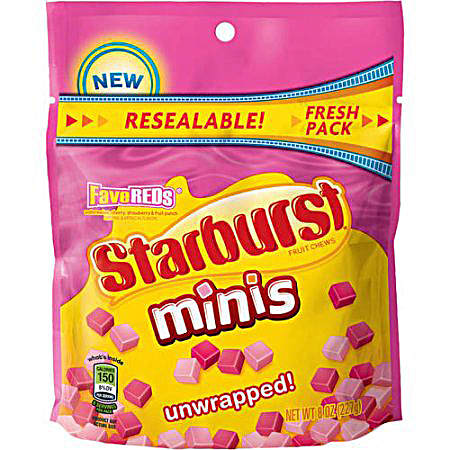 8 oz Minis FaveReds Fruit Chews Candy
