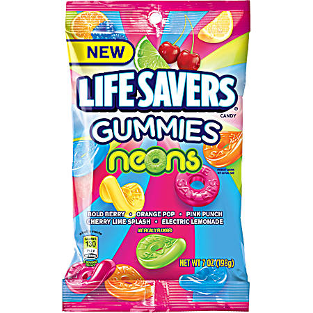 Neons 7 oz Neon Fruit Gummies Candy