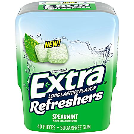 Extra Refreshers 40pc Sugar Free Spearmint Chewing Gum