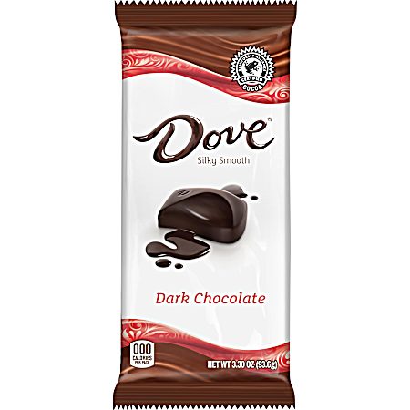 3.3 oz Dark Chocolate Tablet Candy Bar