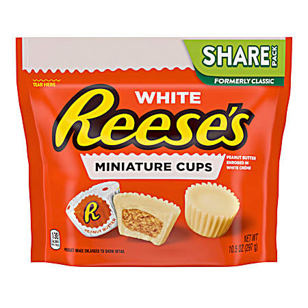 10.5 oz White Chocolate Miniature Peanut Butter Cups