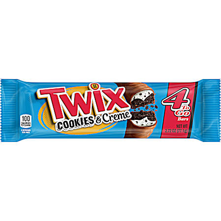 2.72 oz 4 To Go size Cookies & Creme Chocolate Cookie Bar