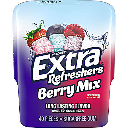 Extra Refreshers 40pc Sugar Free Berry Mix Chewing Gum