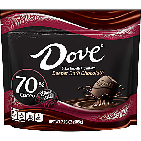 Silky Smooth Promises 7.23 oz Deeper Dark Chocolate 70% Cacao Squares