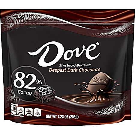 Silky Smooth Promises 7.23 oz Deepest Dark Chocolate 82% Cacao Squares