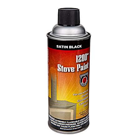 1200-Degree Satin Black Spray Paint - 12 oz