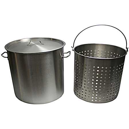 42 qt Stainless Steel Pot w/ Stainer Basket